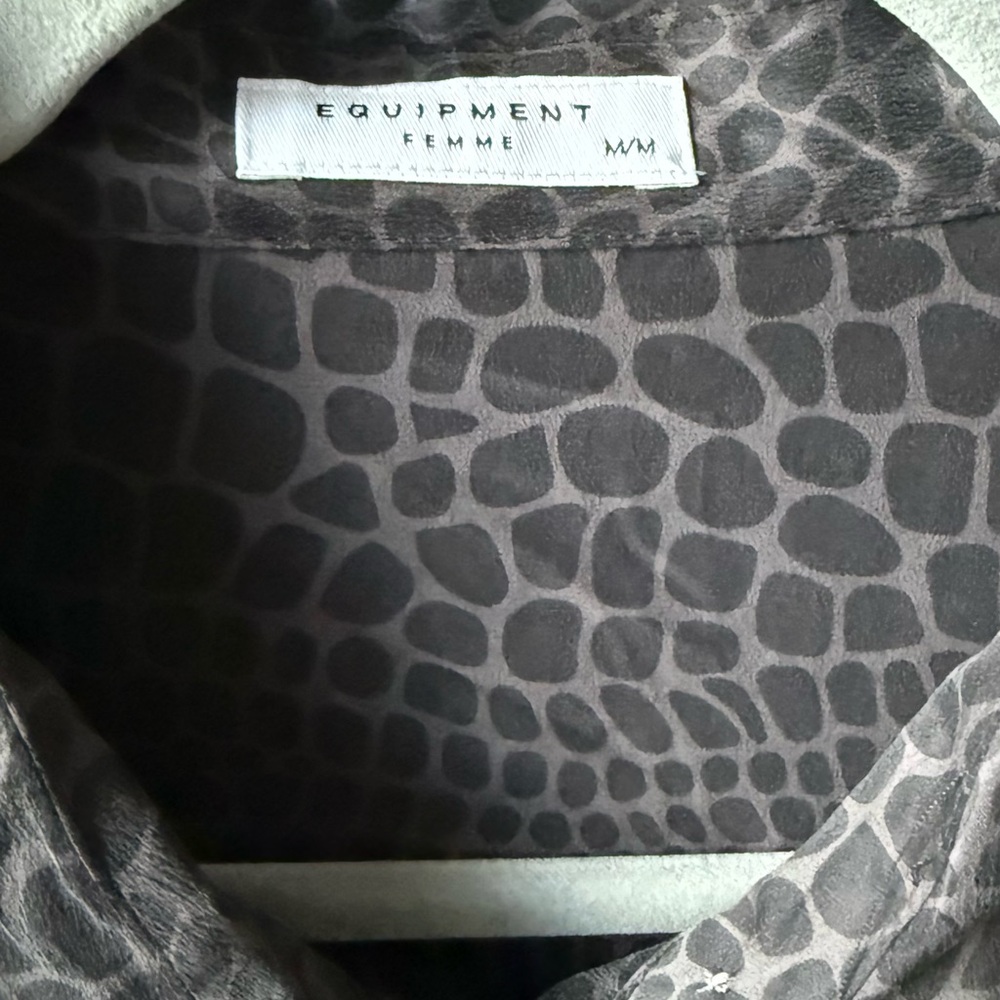 Equipment Gray Patterned Dress - image 3